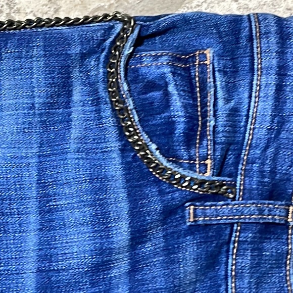 Current/Elliot Ankle Skinny Jeans lined with chain Distressed Sample New Size 27 - Picture 4 of 8